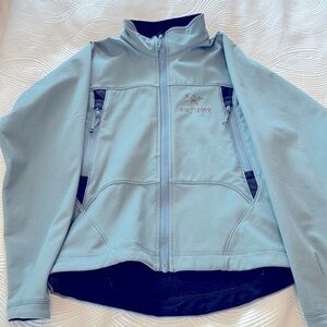 Arc’teryx Polartec green shell jacket